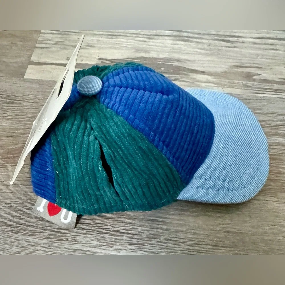 Blue Ribbed Dog Pet Base Ball Cap Hat Size XS-S. NWT.